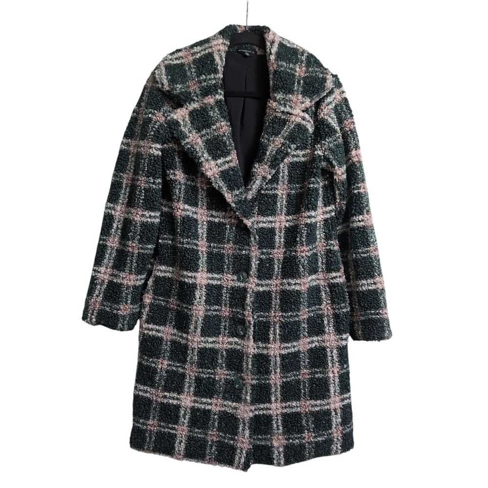 Beyond Yoga Green Pink Plaid Jacket Coat S
